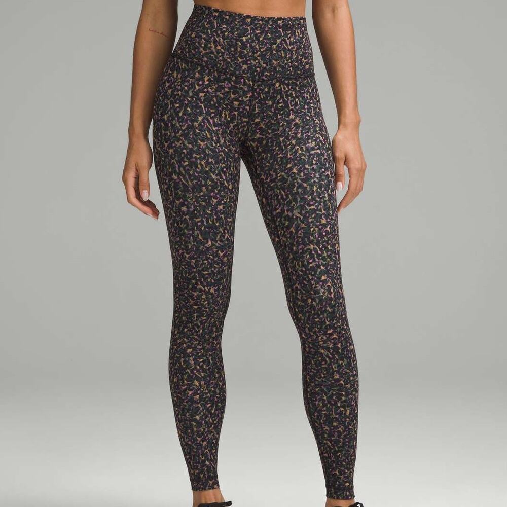 Lululemon NWT Wunder Train High-Rise Tight 28" Fluctuate Micro Pink Multi Size 0